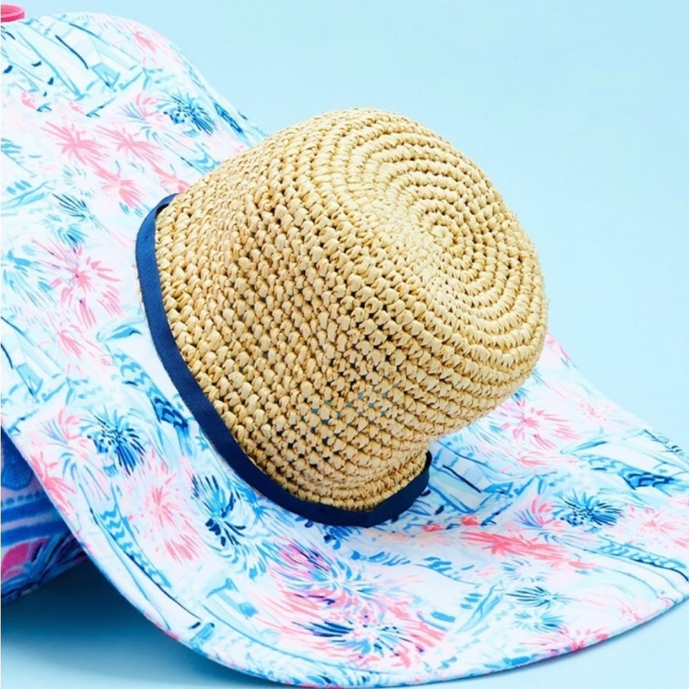 🆕RARE🆕 Lilly Pulitzer Matching Sun Hat Beach Swim Vacation Resortwear Girls